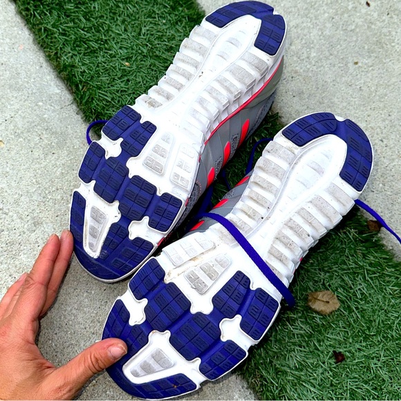 ADIDAS SNEAKERS - Size 8 (neon coral purple gray) - Picture 3 of 5